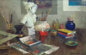 "У майстерні художника", 1958